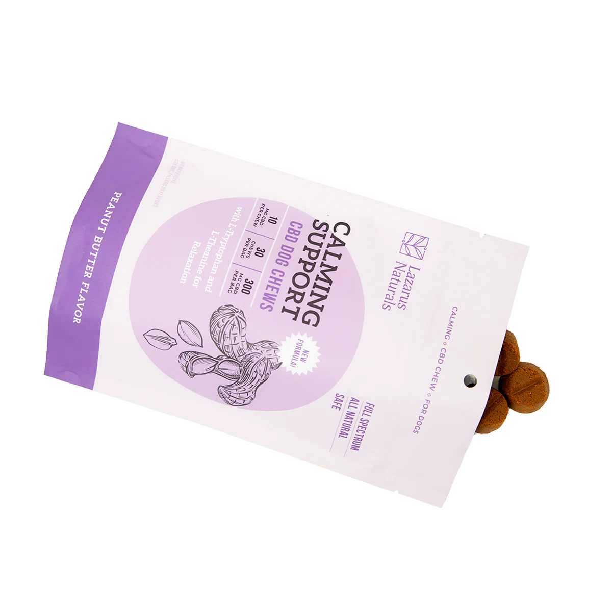 Lazarus CBD Calming Support Soft Chews- Peanut Butter