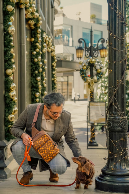 SAINT WOOF Dog Leash- Chestnut