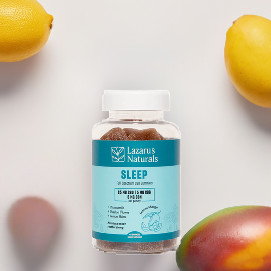 CBD+CBN Gummies For Sleep- Lemon Mango 40 Count